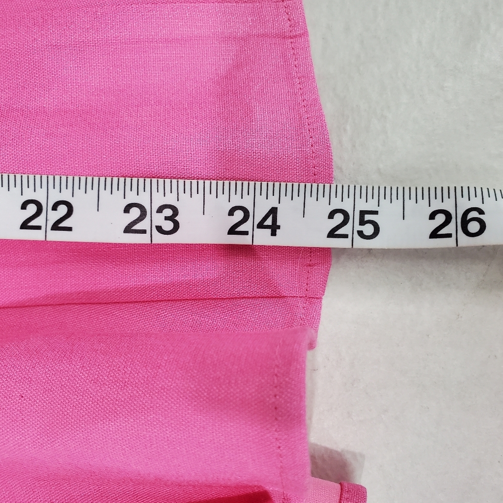 Milly Cameron Solid Linen Strapless Dress size 2 Pink Party Legally Blonde - Picture 13 of 15